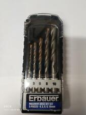 Erbauer MASONRY DRILL BIT SET - 5 PIECE -  4,5,6,8 and 10mm