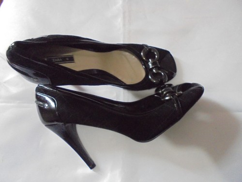 Zara ladies black suede - black,