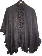 Wallis Women's Black Poncho
