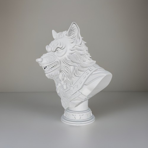 Werewolf bust sculpture - bust,