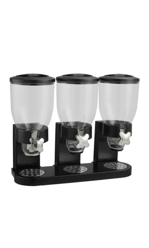 Triple cereal dispenser dry - cereal,