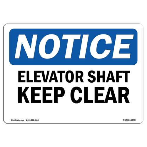 Elevator shaft keep clear osha - shaft,