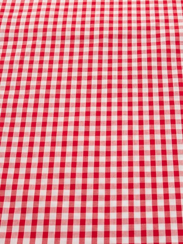 Gingham polycotton fabric 4 - fabric, 1/4