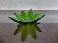 Vintage Green Bark Glass Dish