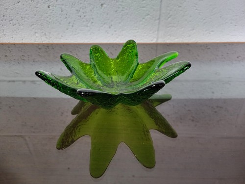Vintage green bark glass - vintage,