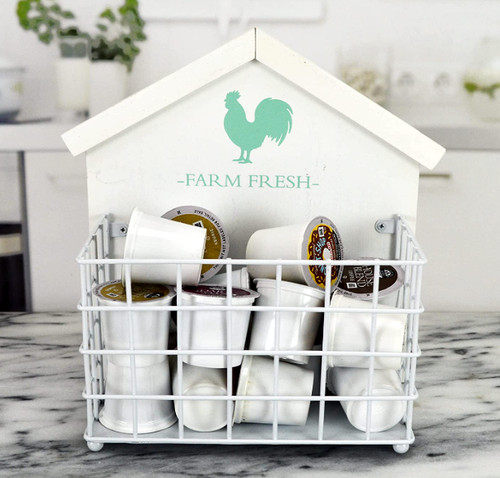 Rooster house coffee pod caddy - house,