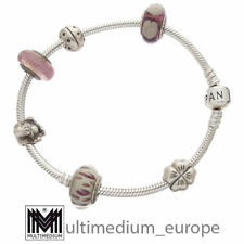 Genuine Pandora Silver Bangle 6 Charms Bangle Buddha Ladybug