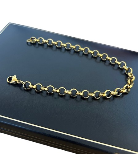 20cm gold round link rolo - 20cm,