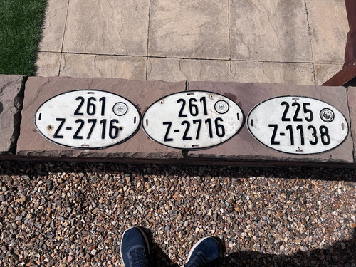 Vintage german number plates - vintage,