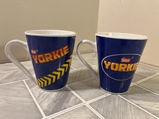 Nestlé YORKIE Chocolate Bar Mugs X 2 Collectable 2 different designs Nestle VGC