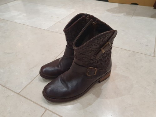 Feud brown leather ankle - leather,