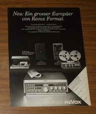 Rare Advertising Vintage Revox