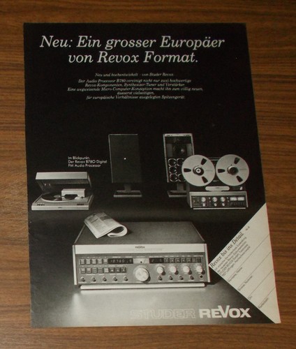 Rare advertising vintage revox - advertising,
