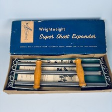 VINTAGE WRIGHTWEIGHT SUPER CHEST EXPANDER BOXED WITH INSTRUCTIONS GYM FITNESS