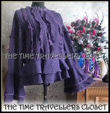 Biba Purple Semi Sheer Ruffle