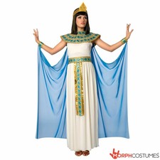 Women`s Cleopatra Fancy Dress Costume Ladies Queen of the Nile Egyptian Goddess