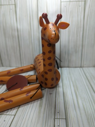 Giraffe wind chime wooden body - giraffe,