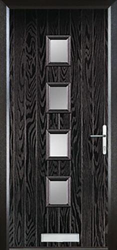 Black brown 4 square - black,