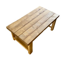 Rustic solid wood coffee table - rustic,