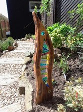 Stained Glass Garden Sculpture