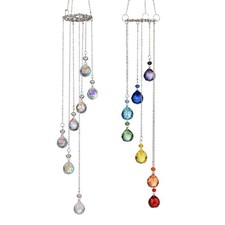 Multicolored Crystal Suncatchers Wind Chimes for Home Hanging Prism Ornament