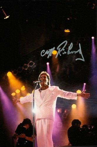 Sir cliff richard signed 6x4 - signed,