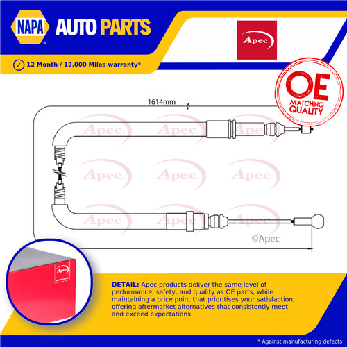 Handbrake cable fits citroen - cable,