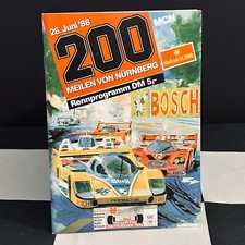 1988 NURNBERG 200 MEILEN NORISRING SUPERCUP GROUP C PROGRAMME KREMER PORSCHE 962