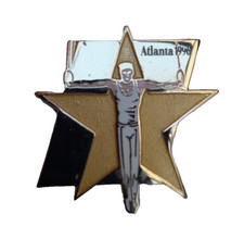 OFFICIAL ATLANTA 1996 OLYMPIC ARTISTIC GYMNASTICS RINGS PIN BADGE