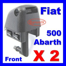 FIAT 500 ABARTH 500 FRONT WINDSCREEN WATER WASHER JETS X 2 SPRAY NOZZLE
