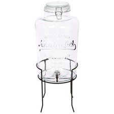 1x 8.7L Glass Drinks Dispenser