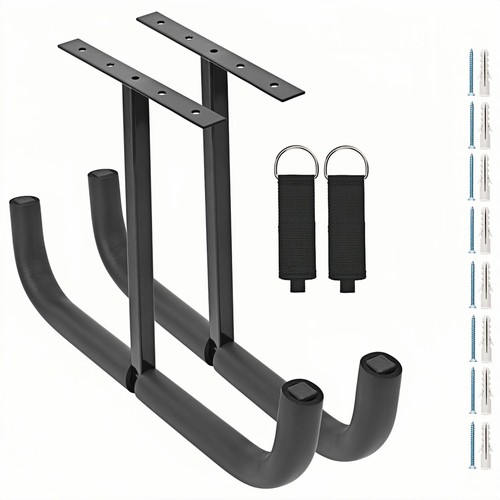 Overhead garage storage hooks - garage,