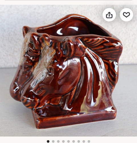 Vintage glazed ceramic double - ceramic,