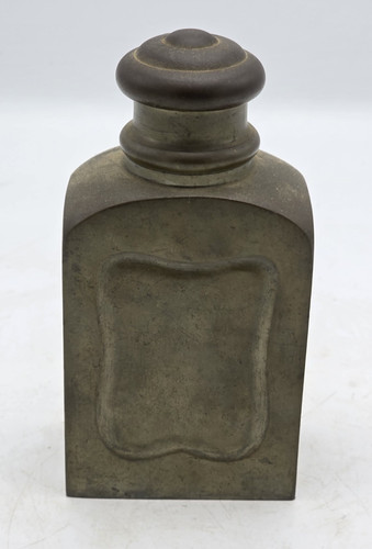 Antique tea caddy flask brass - tea,