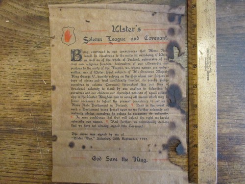 Antique ephemera 1912 ulster - ephemera,