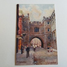 St. Johns Gate – Clerkenwell – LONDON – Tucks Aquarette Postcard by C E Flower