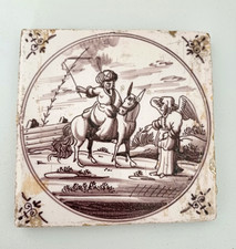 Antique delft tile with