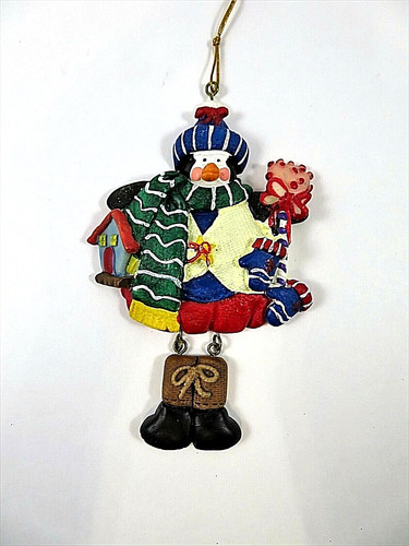 Large resin penguin christmas - resin,