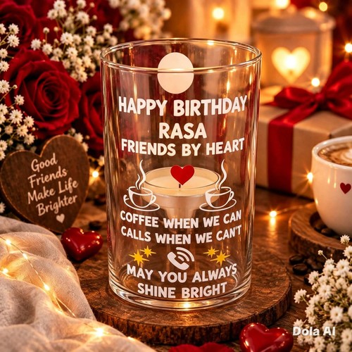 Personalised glass tealight - personalised,