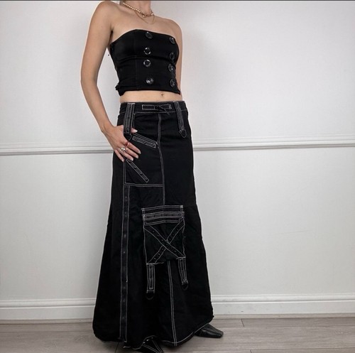 Tripp nyc long black skirt - black,