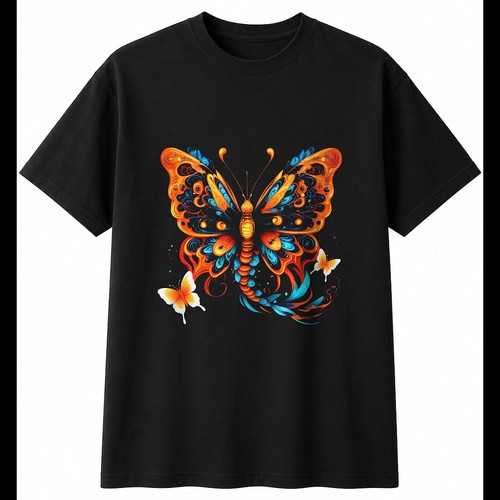 Detailed koi butterfly neon - detailed,