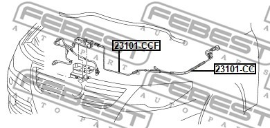 Bonnet cable for passat - cable, b6