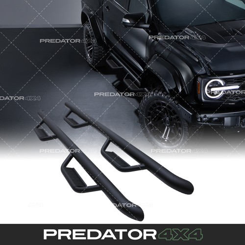 Black bronco style side steps - side,
