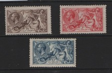 GB 1918 Seahorses 3v  LMM