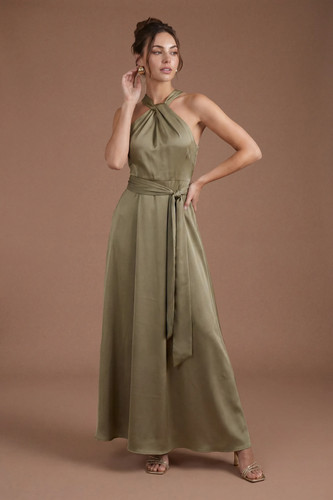 Coast olive line dress - olive, a-line