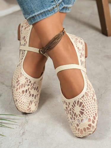 Women knit mesh mary - knit,