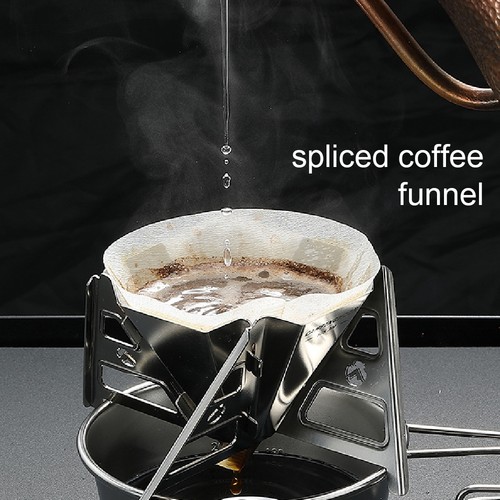 Stainless steel coffee dripper - steel,
