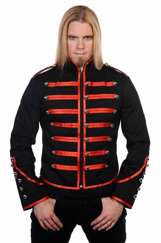 Red military drummer black - red,