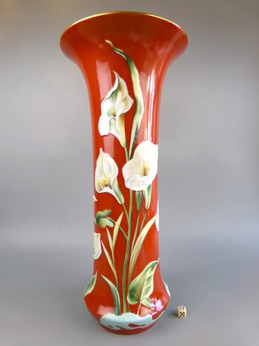 Herend cala lily vase orange - herend,