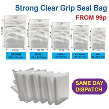 Strong Grip Seal Bags Plastic Zip Lock Baggies Self Resealable Polythene Clear